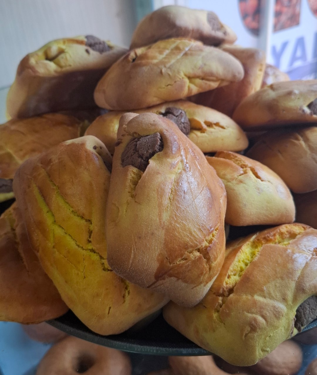Baker preparing bread
